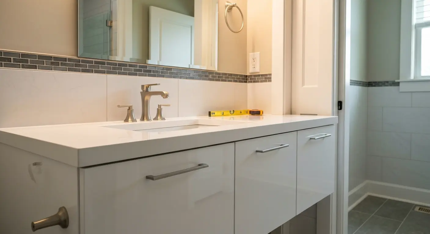 Bathroom vanity installation