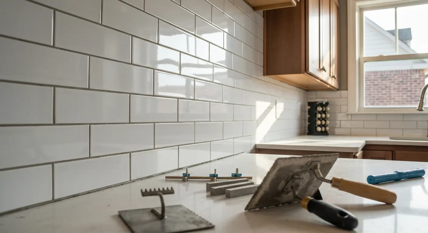 Kitchen backsplash installation