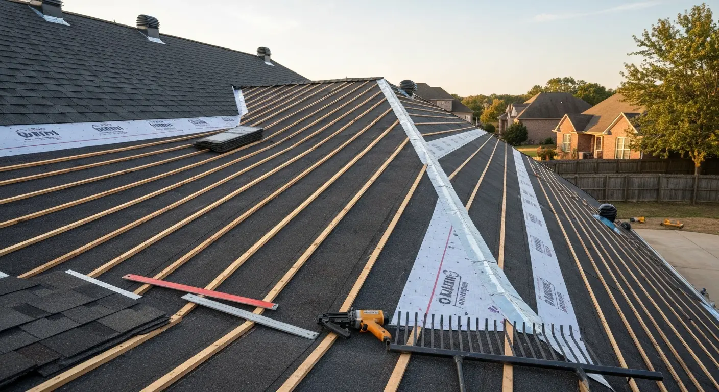 New construction roofing project