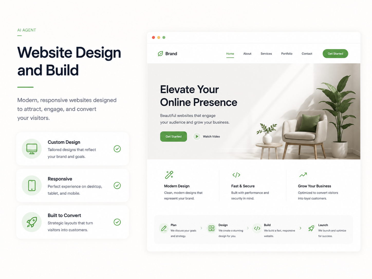 Mobile first website design for a local business