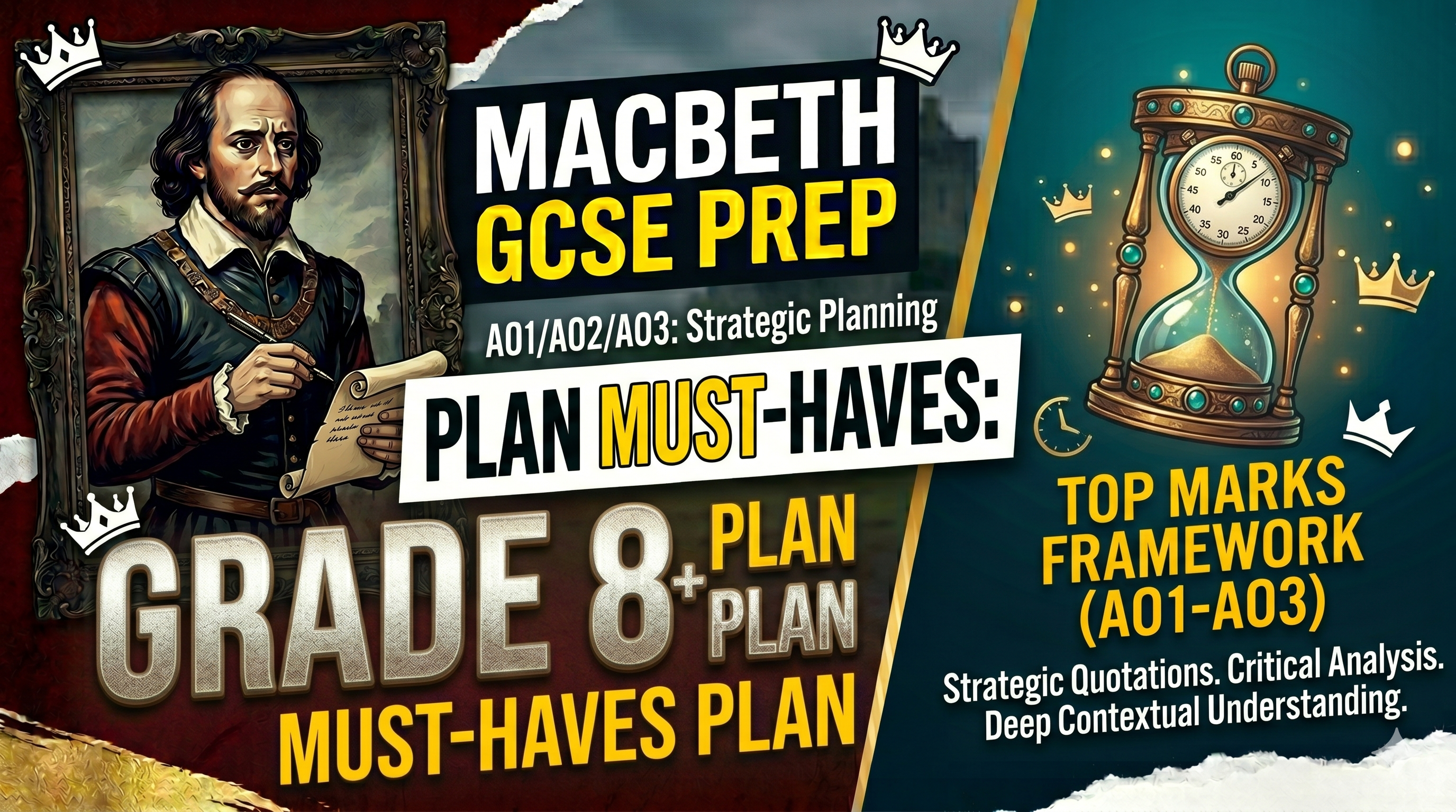 Must haves image for GCSE Macbeth AQA Must haves image for GCSE Macbeth AQA
