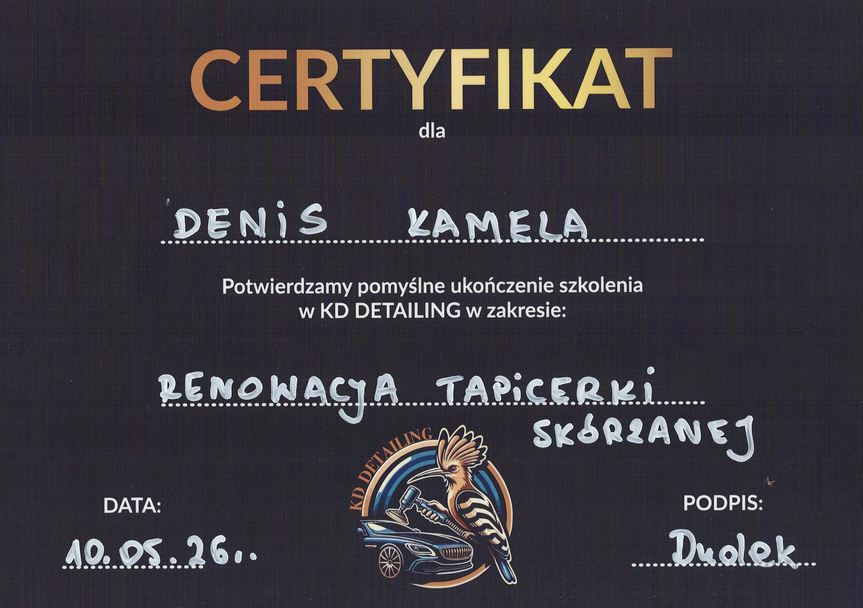 Certyfikat Flip & Flap Detailing