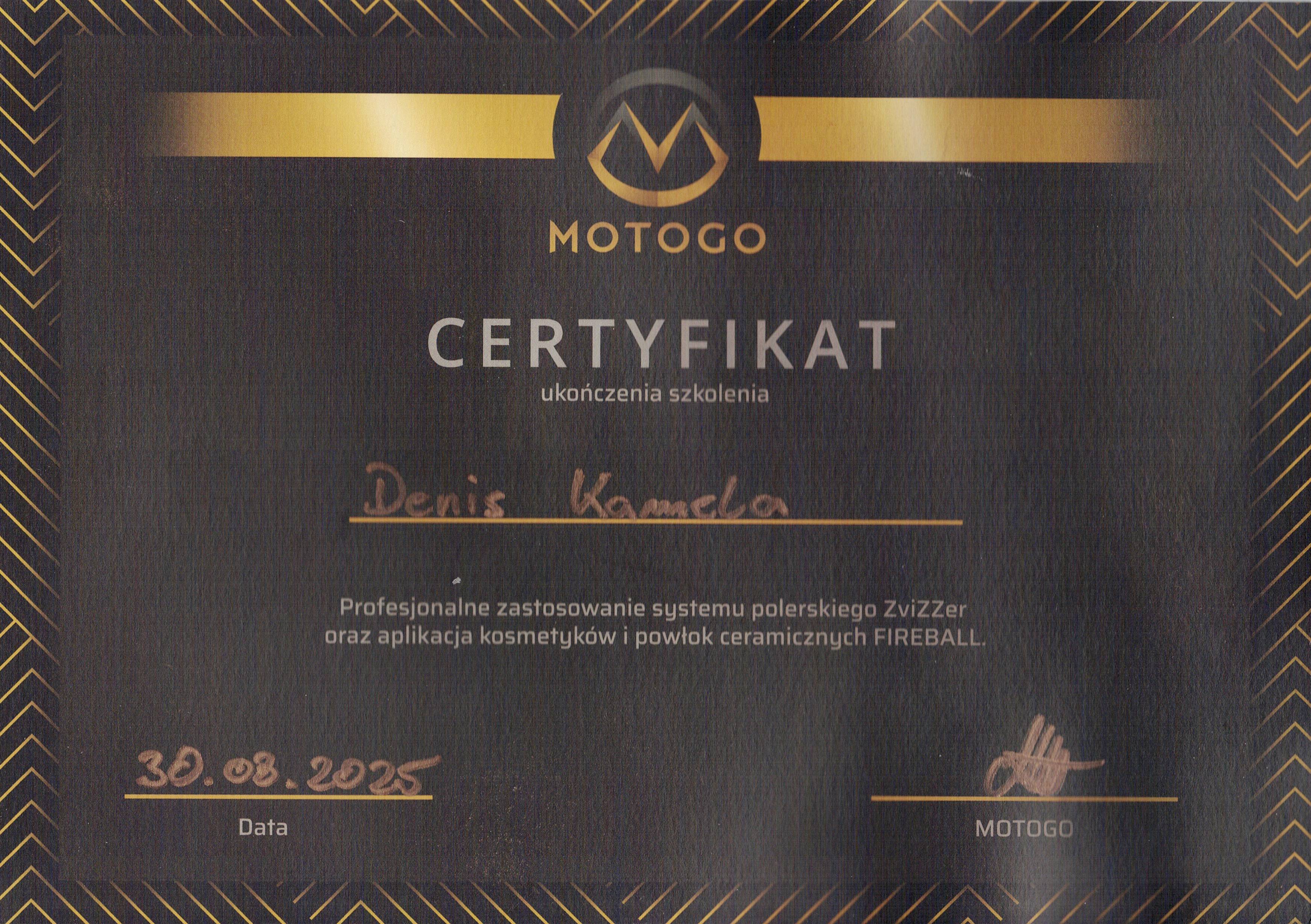 Certyfikat Flip & Flap Detailing