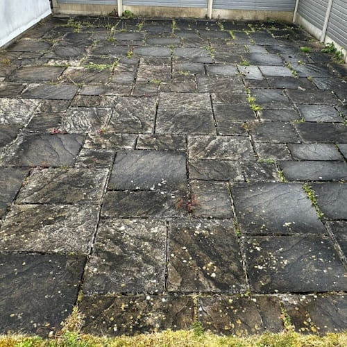 Before Patio Washing Crediton