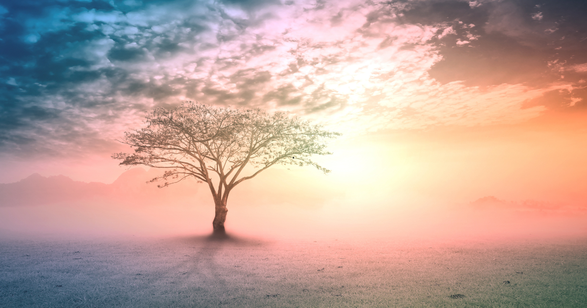 Peaceful spiritual landscape representing past life regression and subconscious exploration