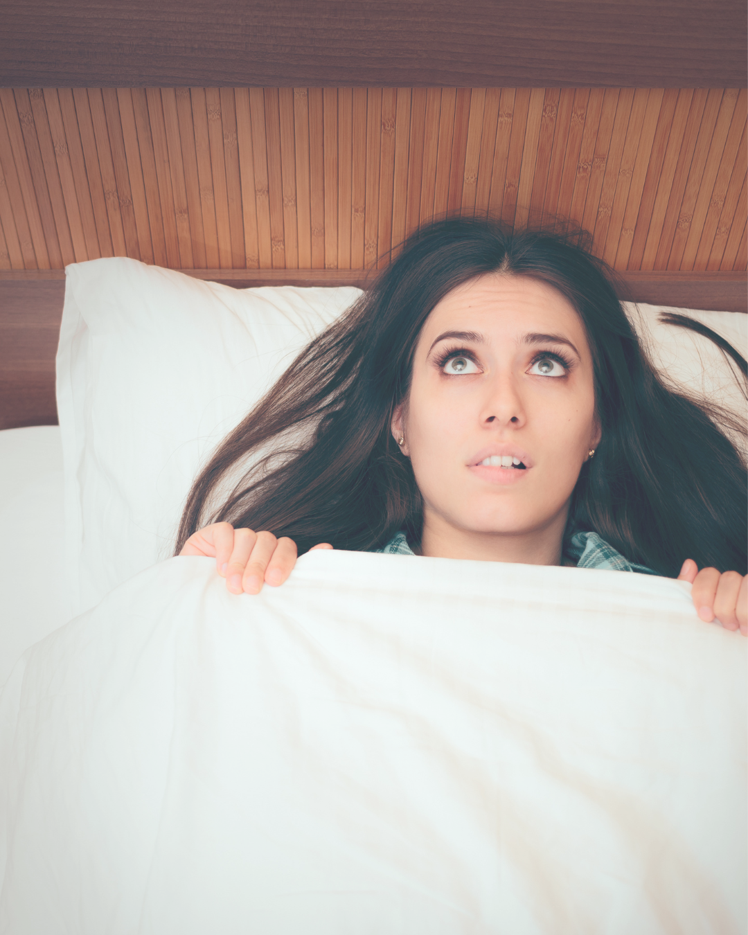 Peaceful morning light through sheer curtains in a tranquil bedroom — midlife sleep support
