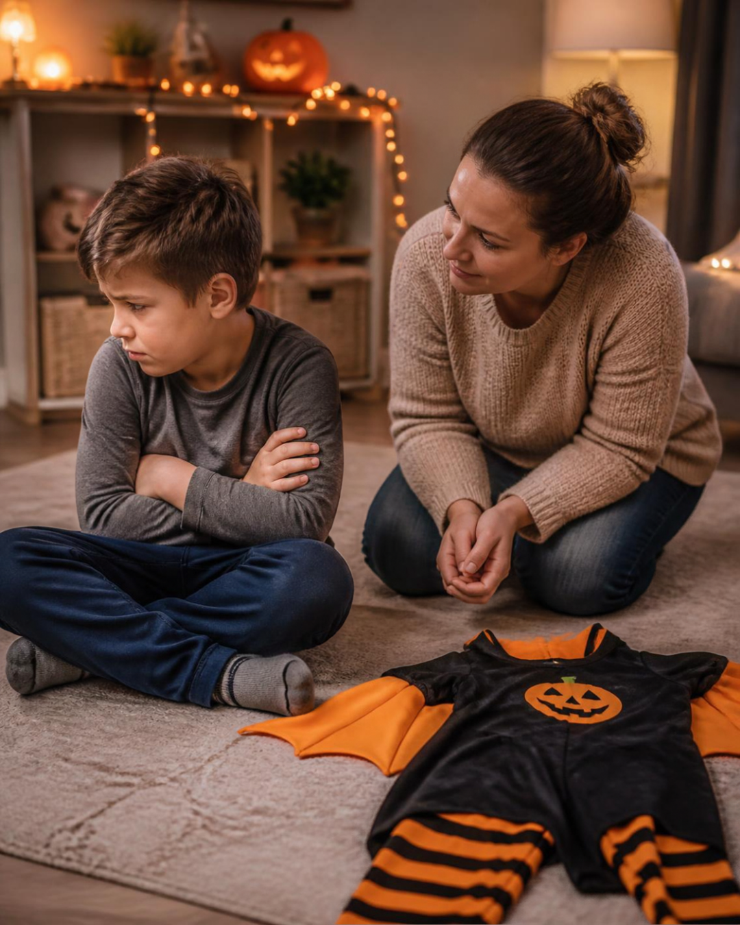 Kid doesn't want to wear halloween custome Kid doesn't want to wear halloween custome
