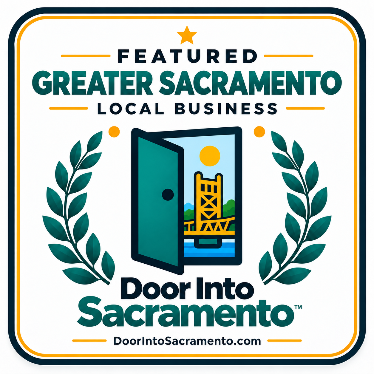 Door Into Sacramento Featured Greater Sacramento Local Business badge