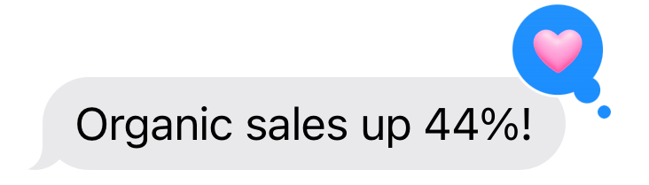 Organic sales report