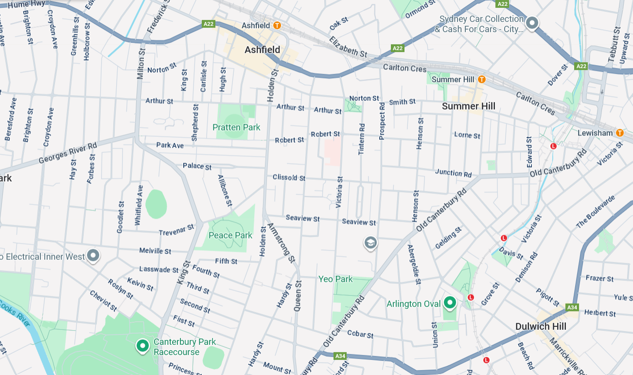 Google map of Ashfeld NSW