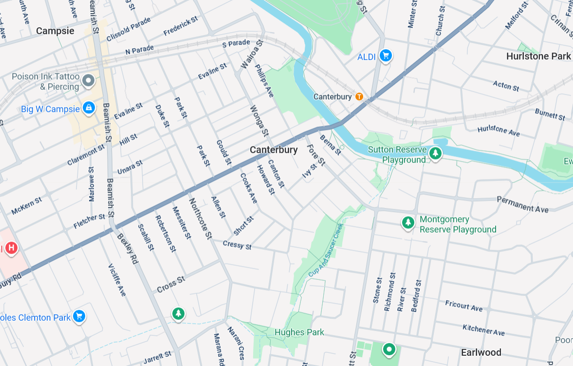 Google Map Canterbury