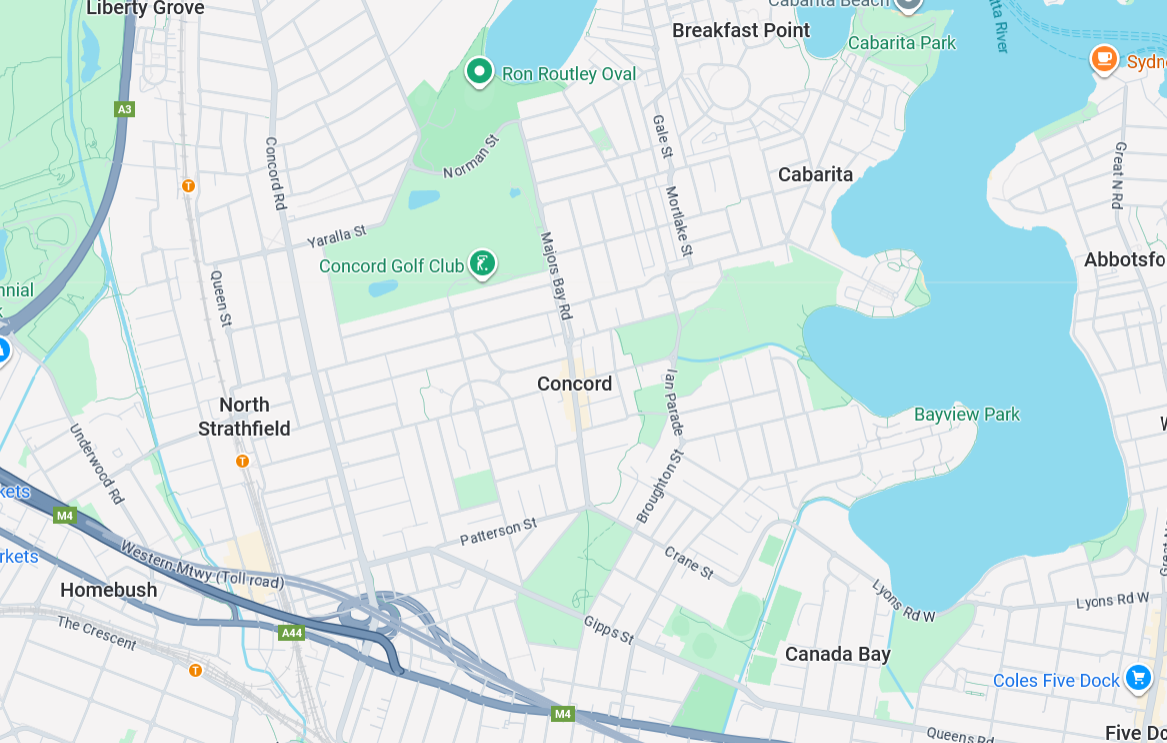 Google Map Concord NSW