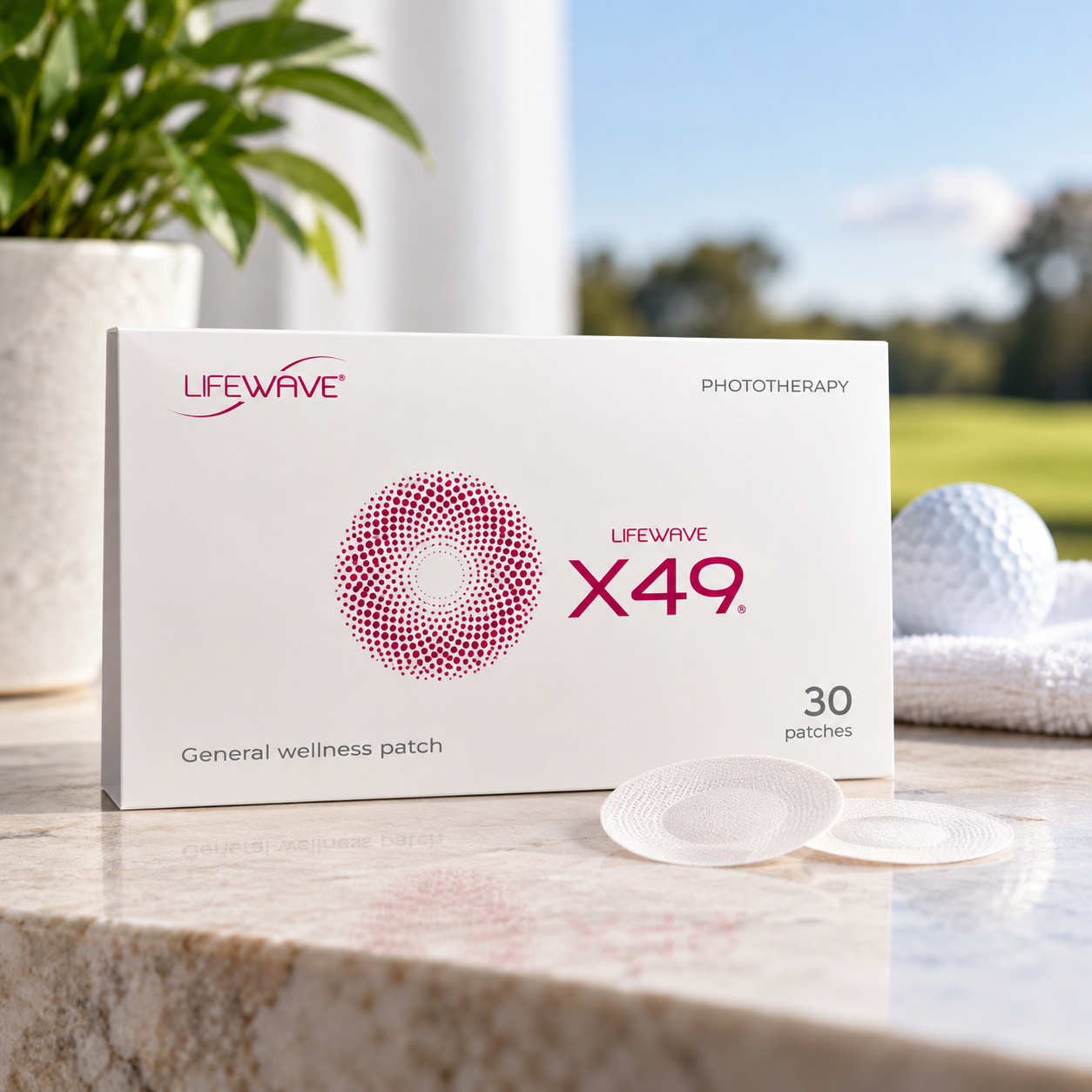 Official LifeWave X49 patches product packaging