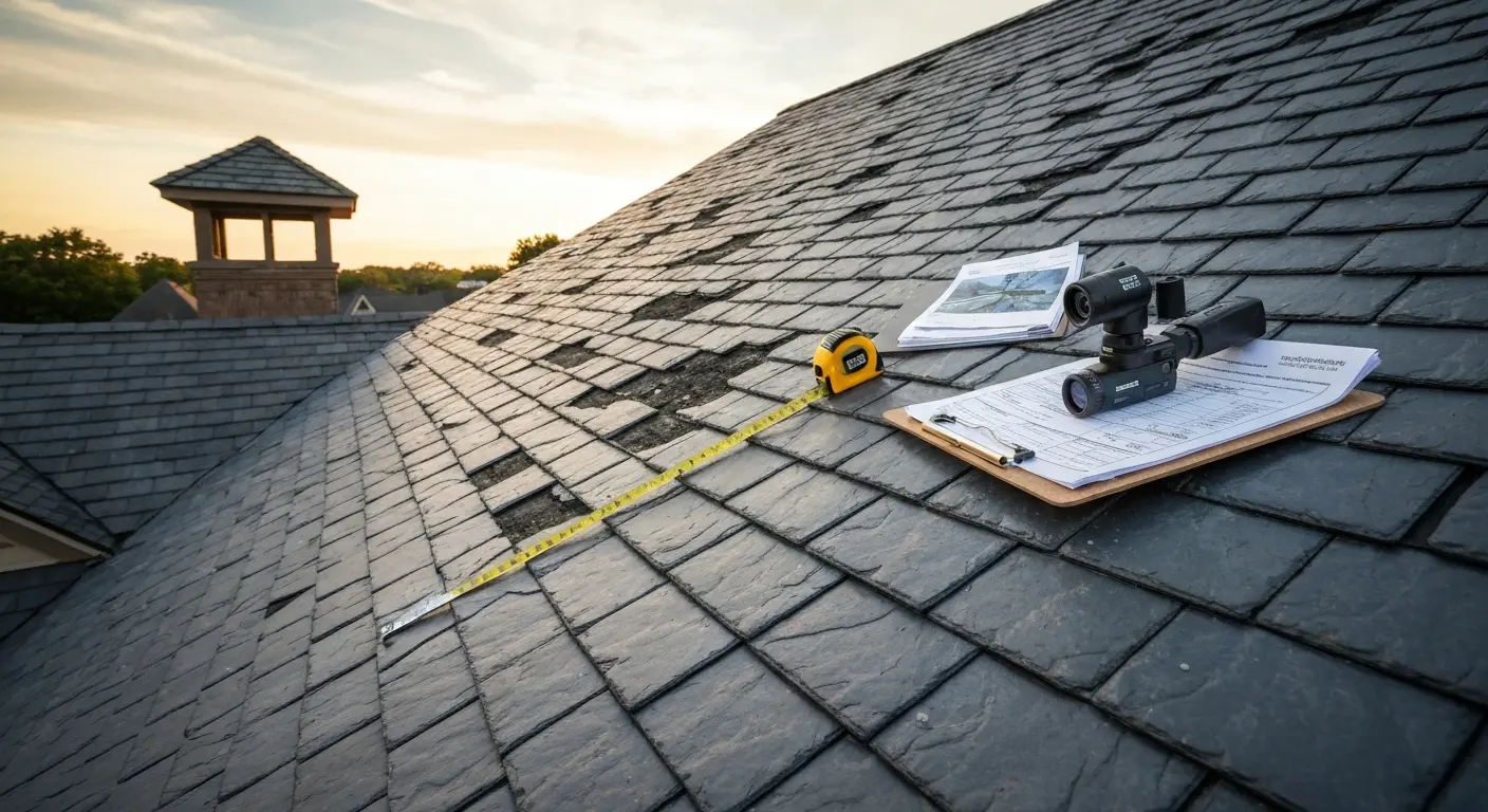 Storm damage roof repair