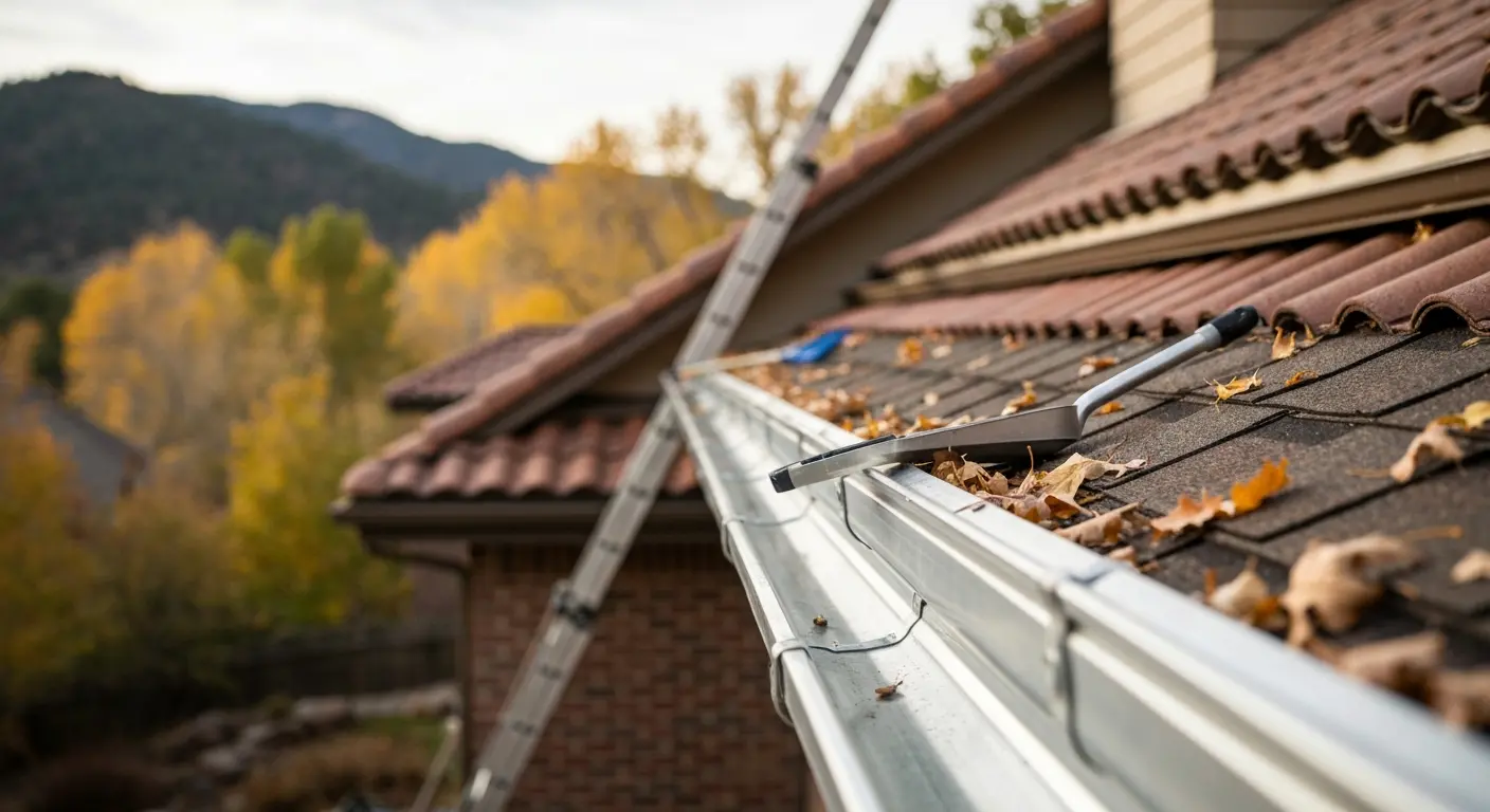 Fall gutter cleaning
