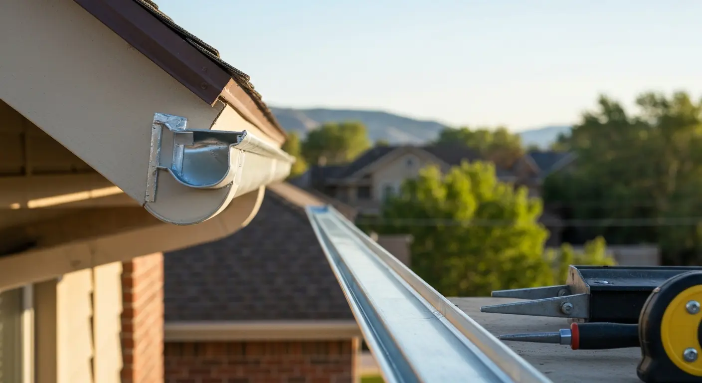 Seamless gutter installation