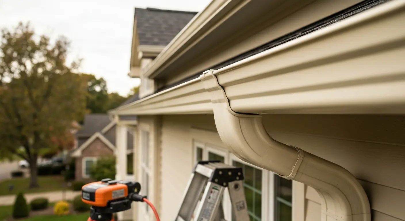 Seamless gutter installation