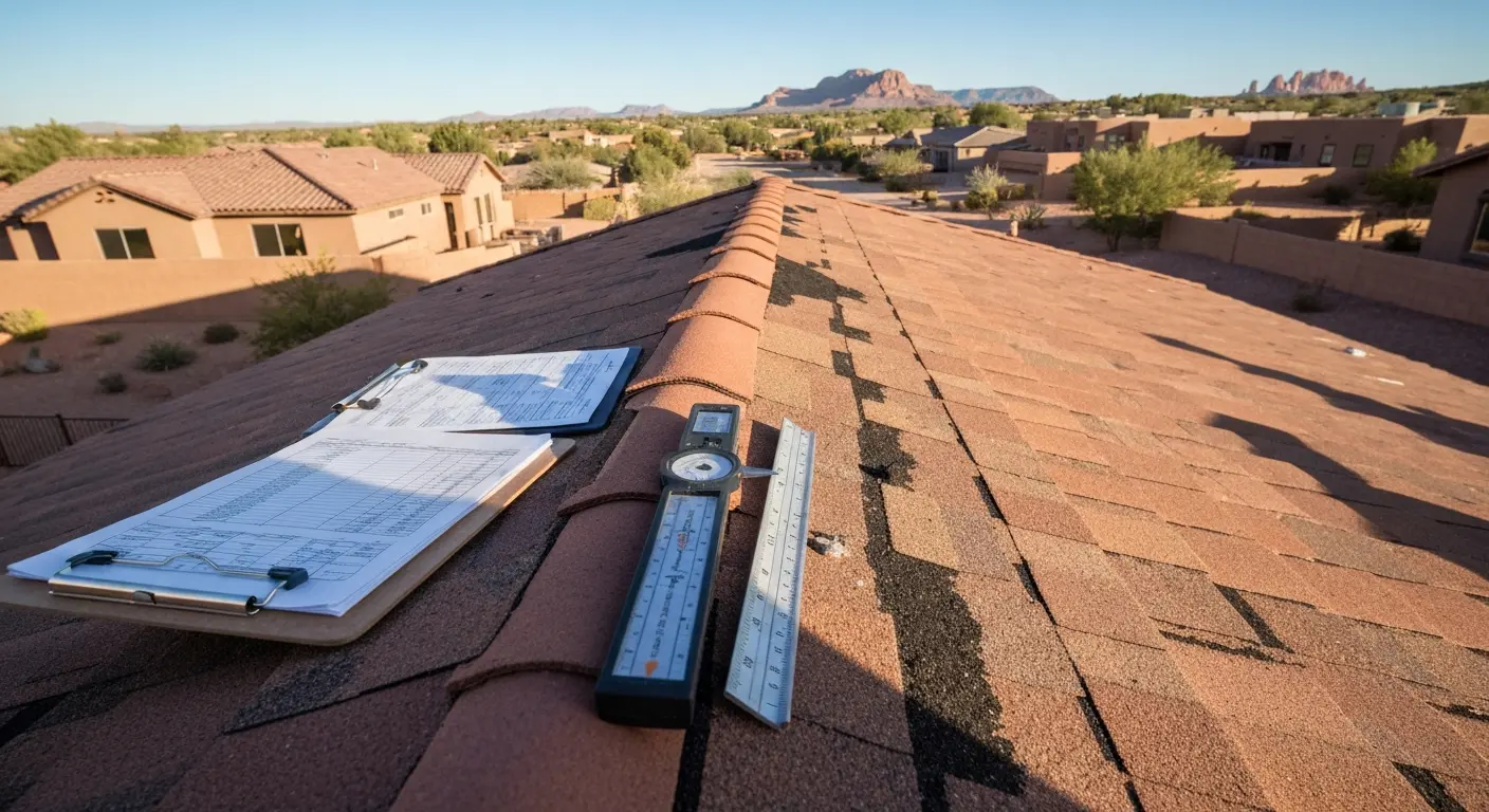 Storm damage roof repair in Cottonwood