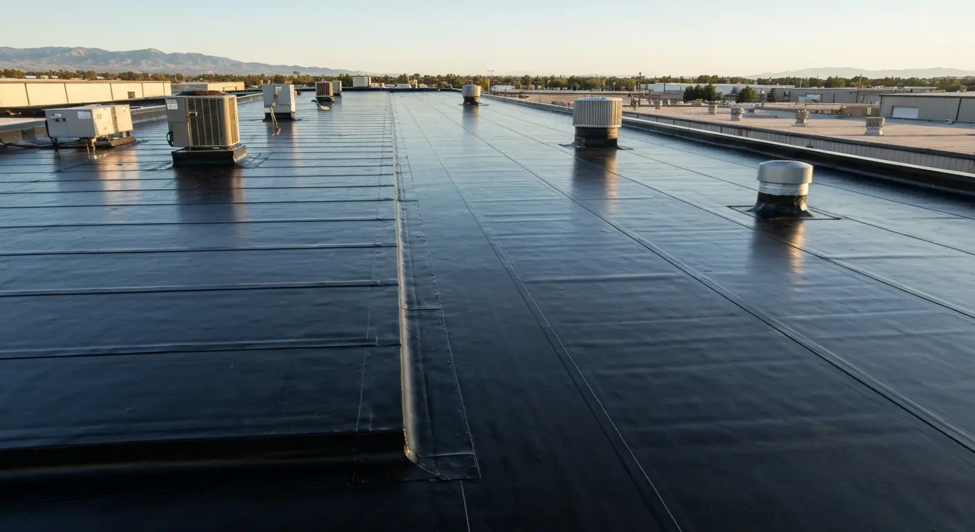 Flat roof installation