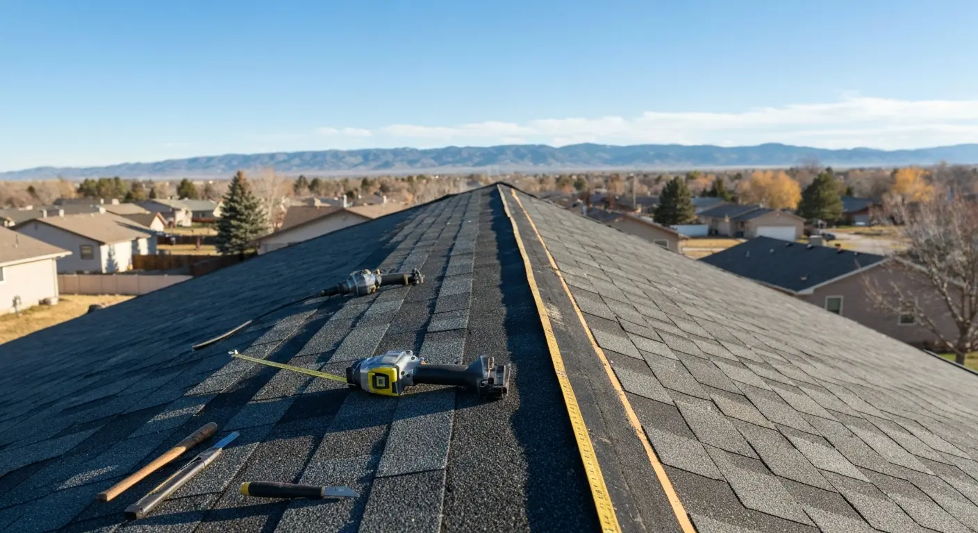 Roof repair work in Aurora