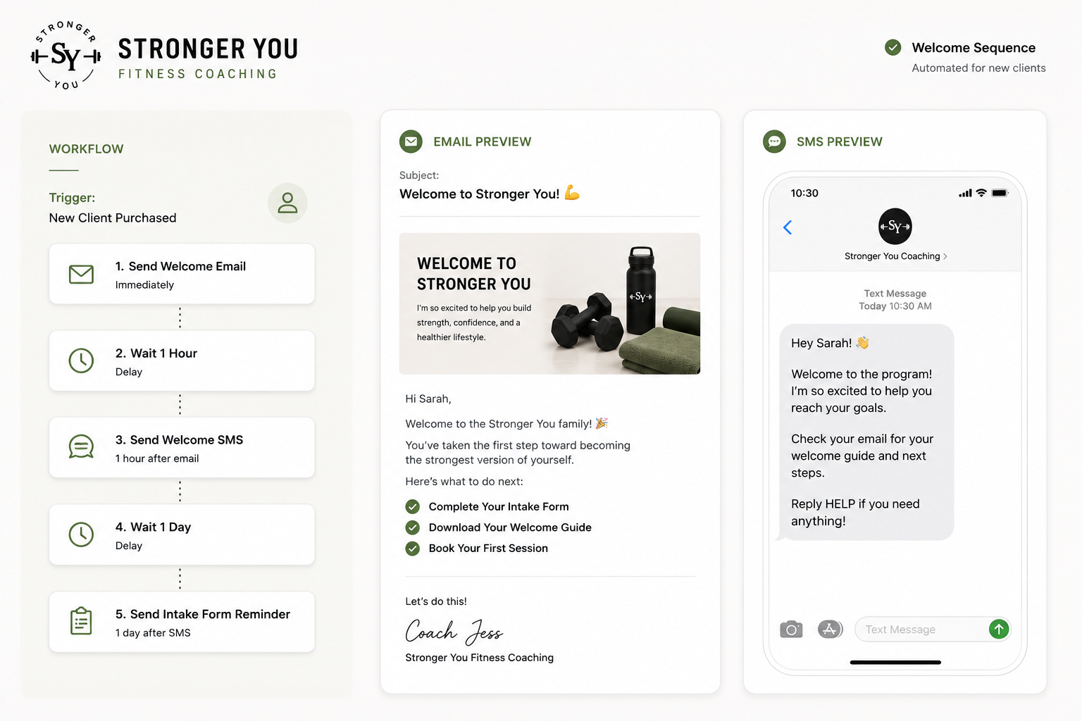 Welcome automation preview