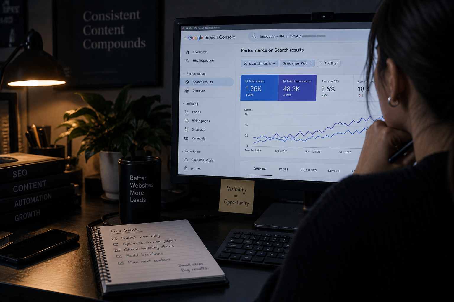 Website visibility and local search planning