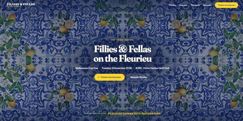 Fillies & Fellas on the Fleurieu website, designed by Moshy