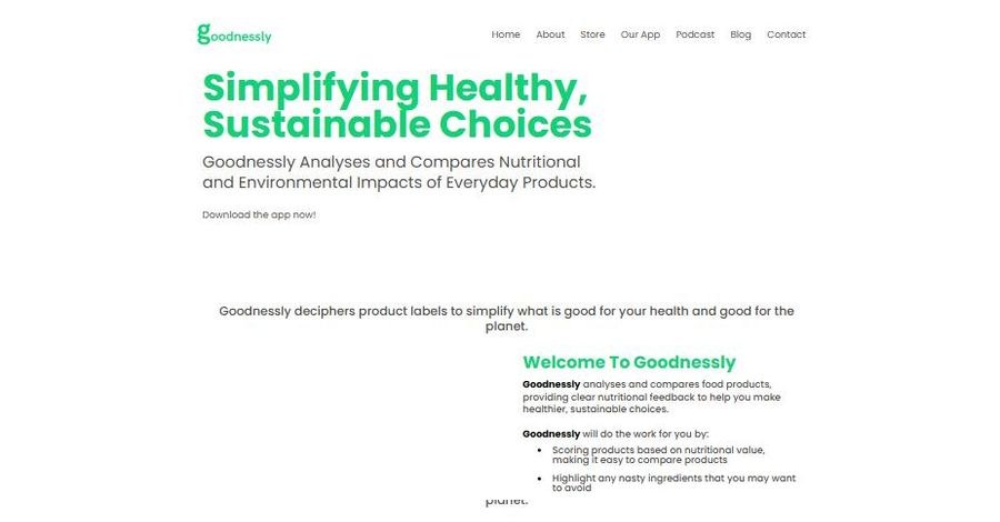 Goodnessly website
