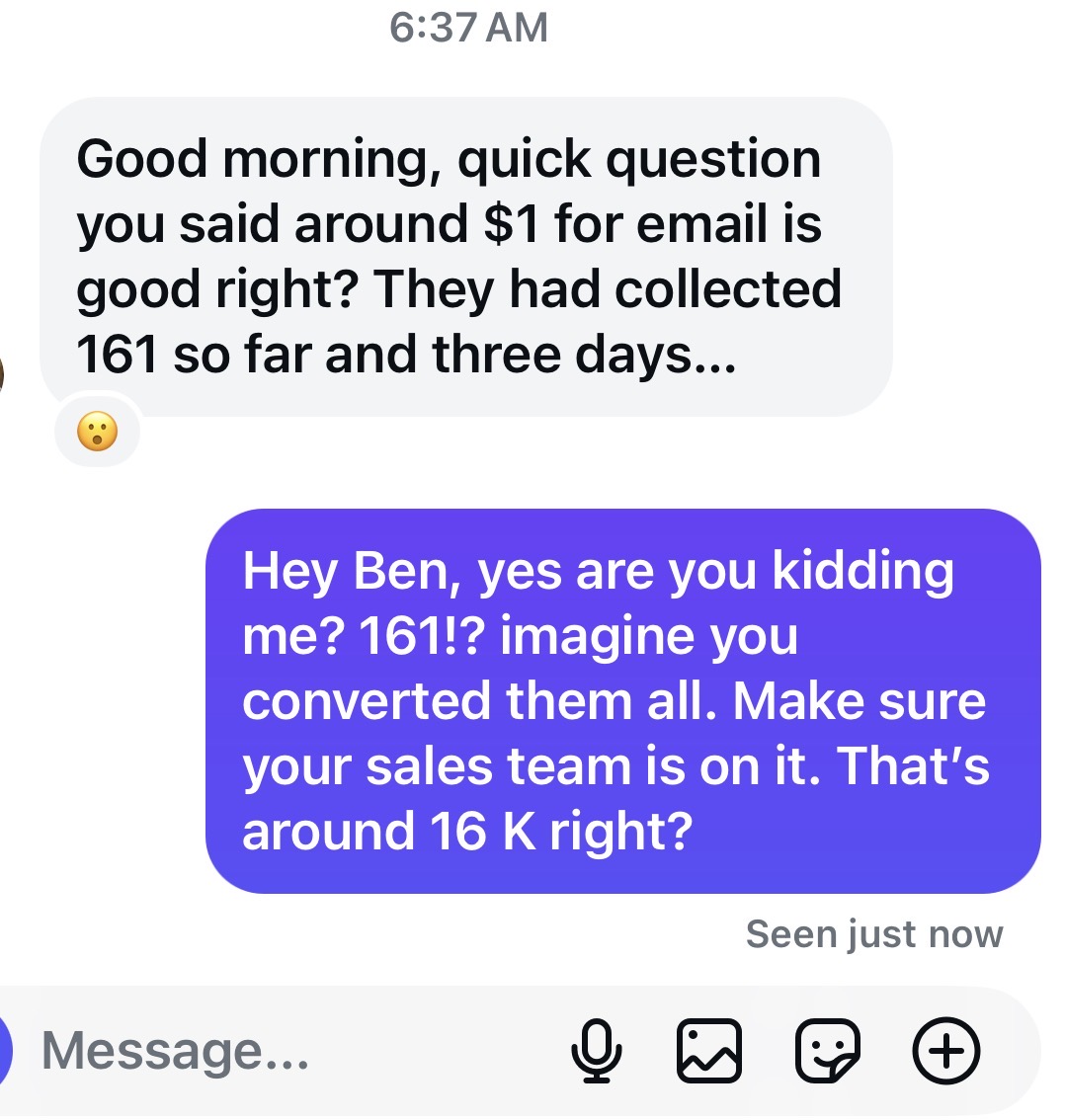 Client testimonial