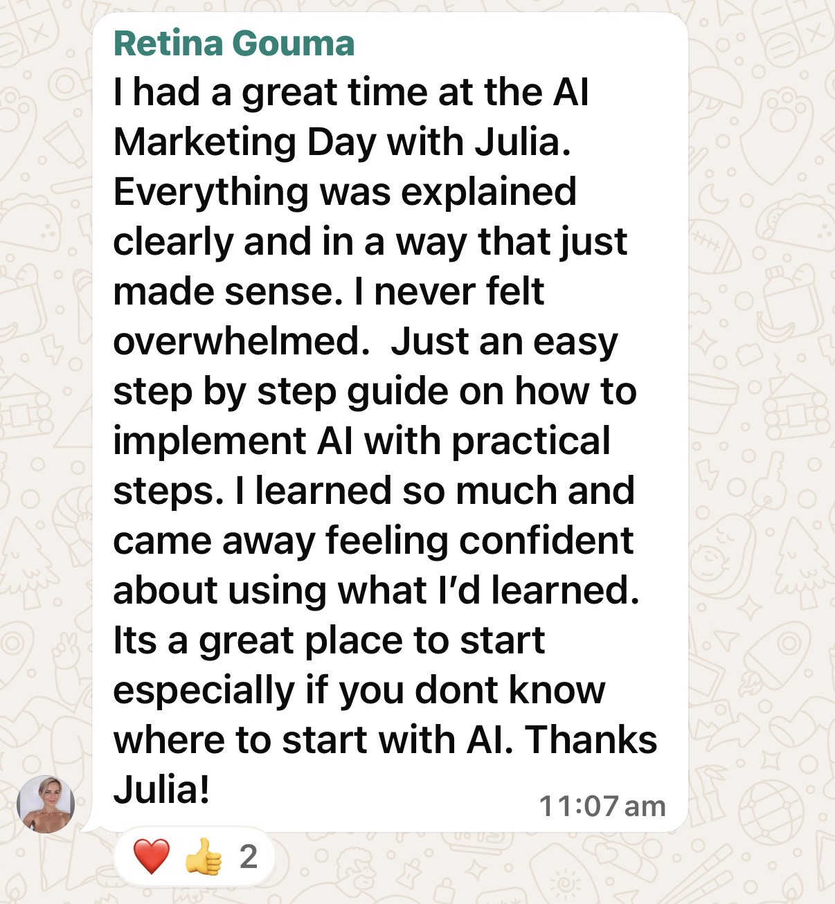 Retina testimonial