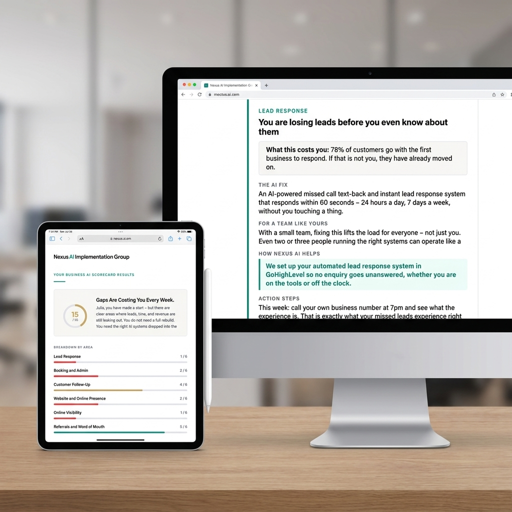 Business AI Scorecard results preview
