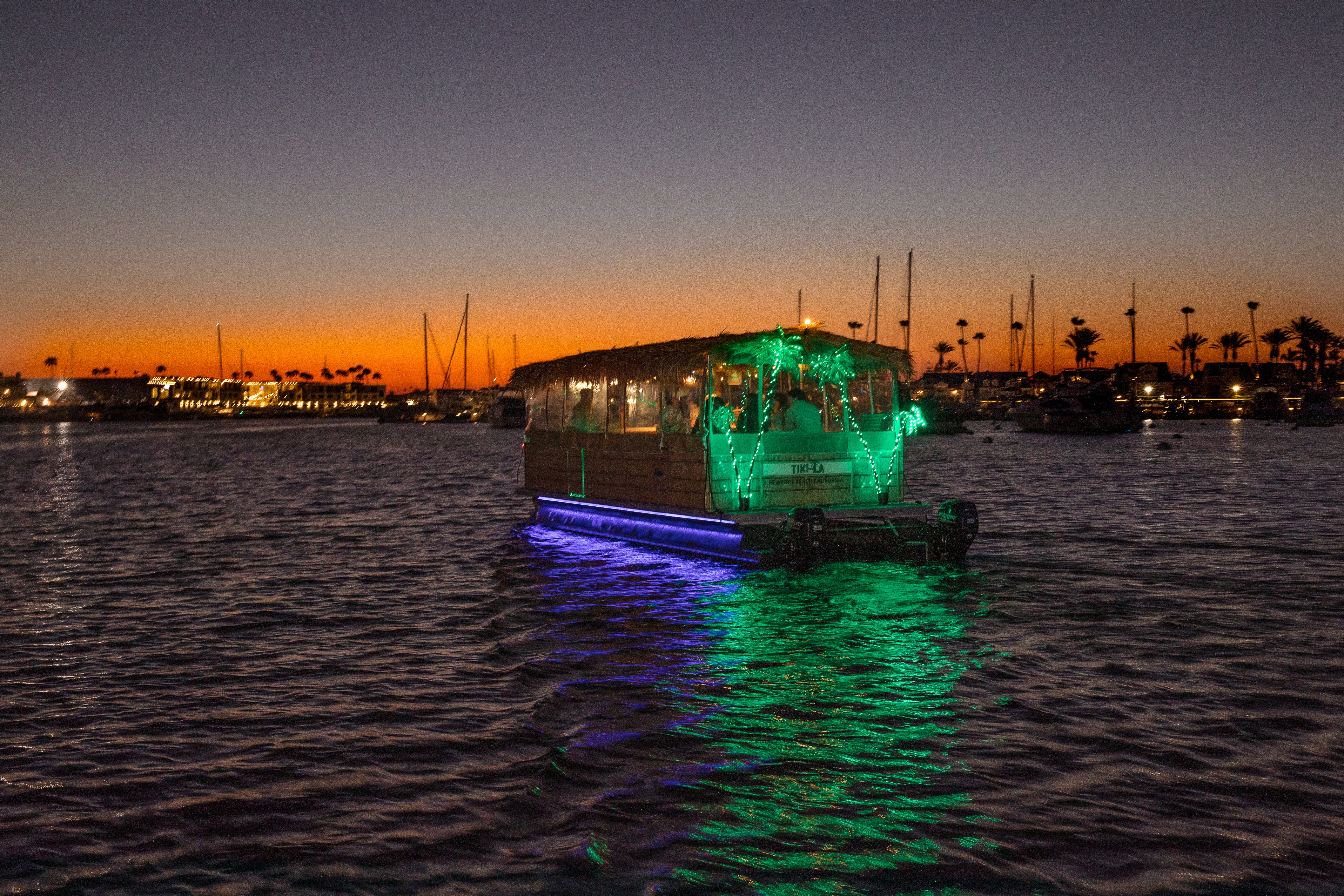 Sunset cruise on Newport Harbor