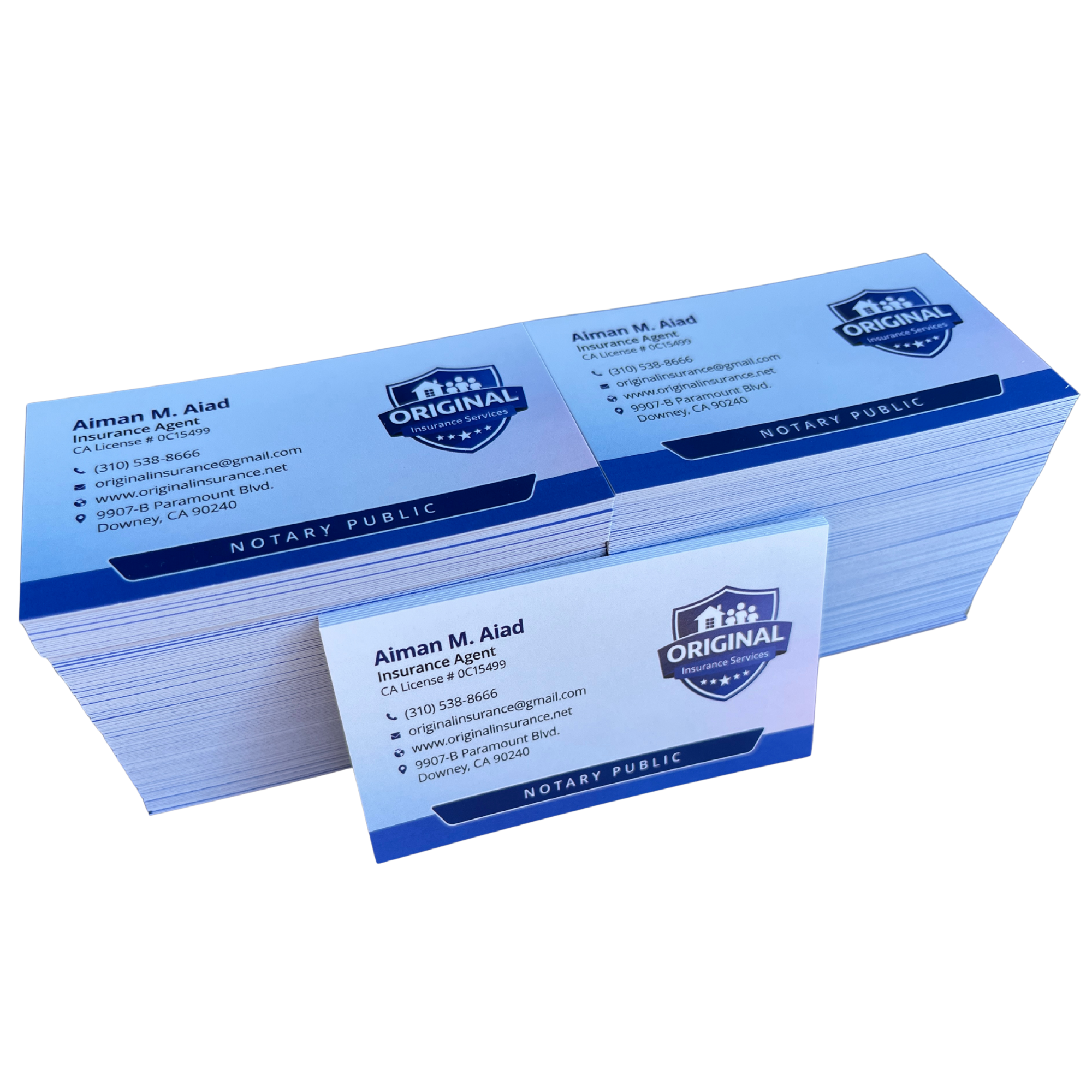 Business card design example
