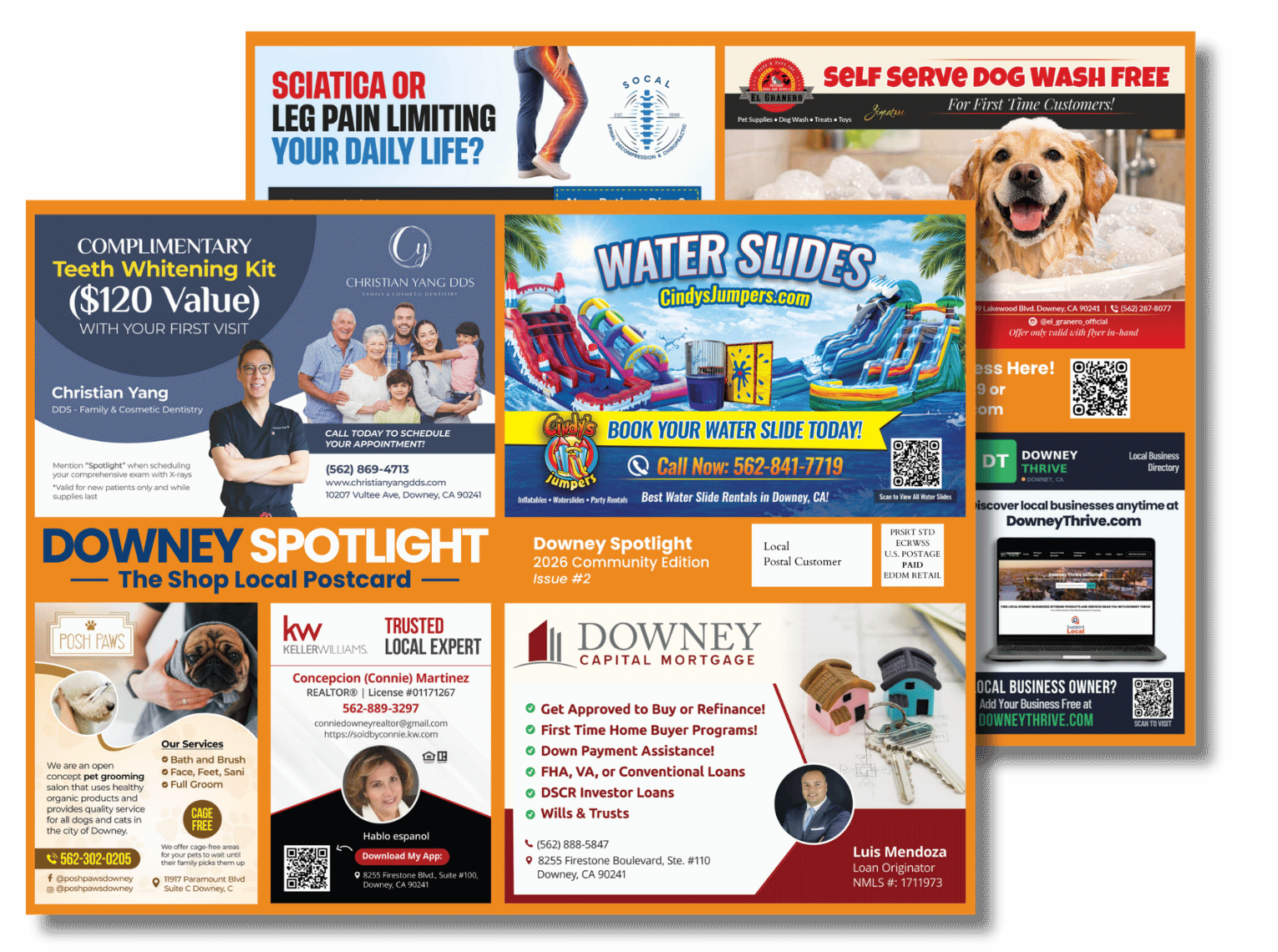 Downey Spotlight Community Postcard publication example