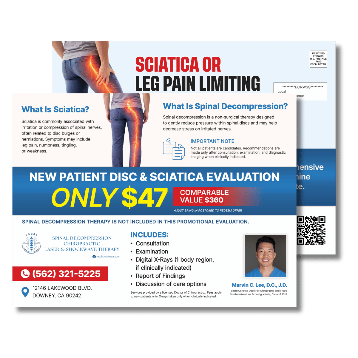 Dr. Lee Solo Direct Mail campaign example