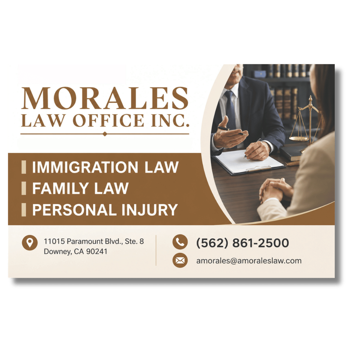 Morales Law Office — Downey Spotlight Advertiser Morales Law Office advertisement featured in Downey Spotlight