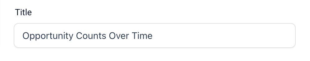 Configurazione del titolo di un widget nella dashboard di Futuria CRM.