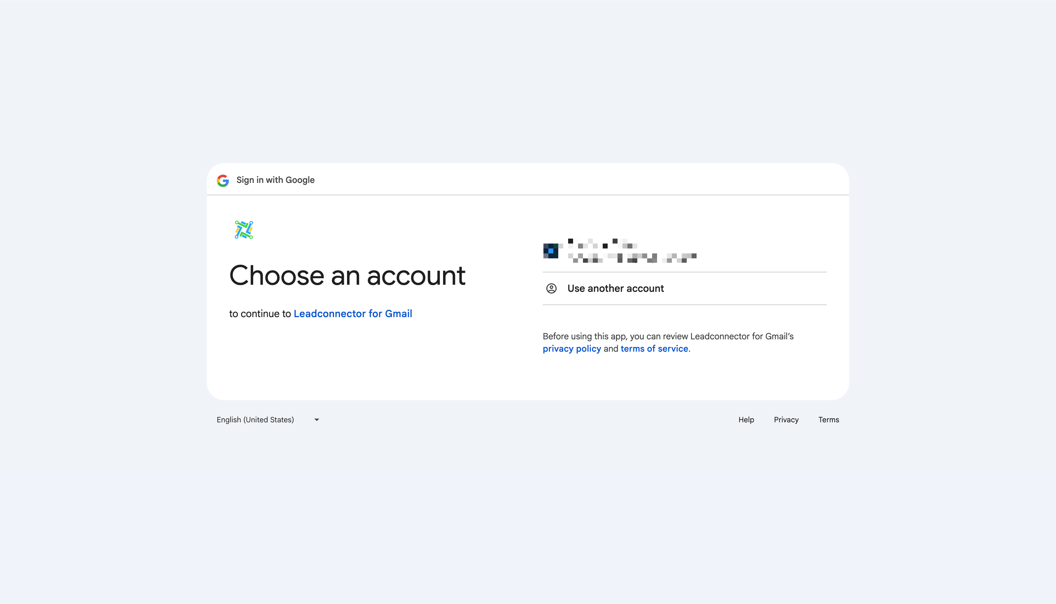 Finestra di dialogo per la concessione dei permessi di accesso all'account Google.