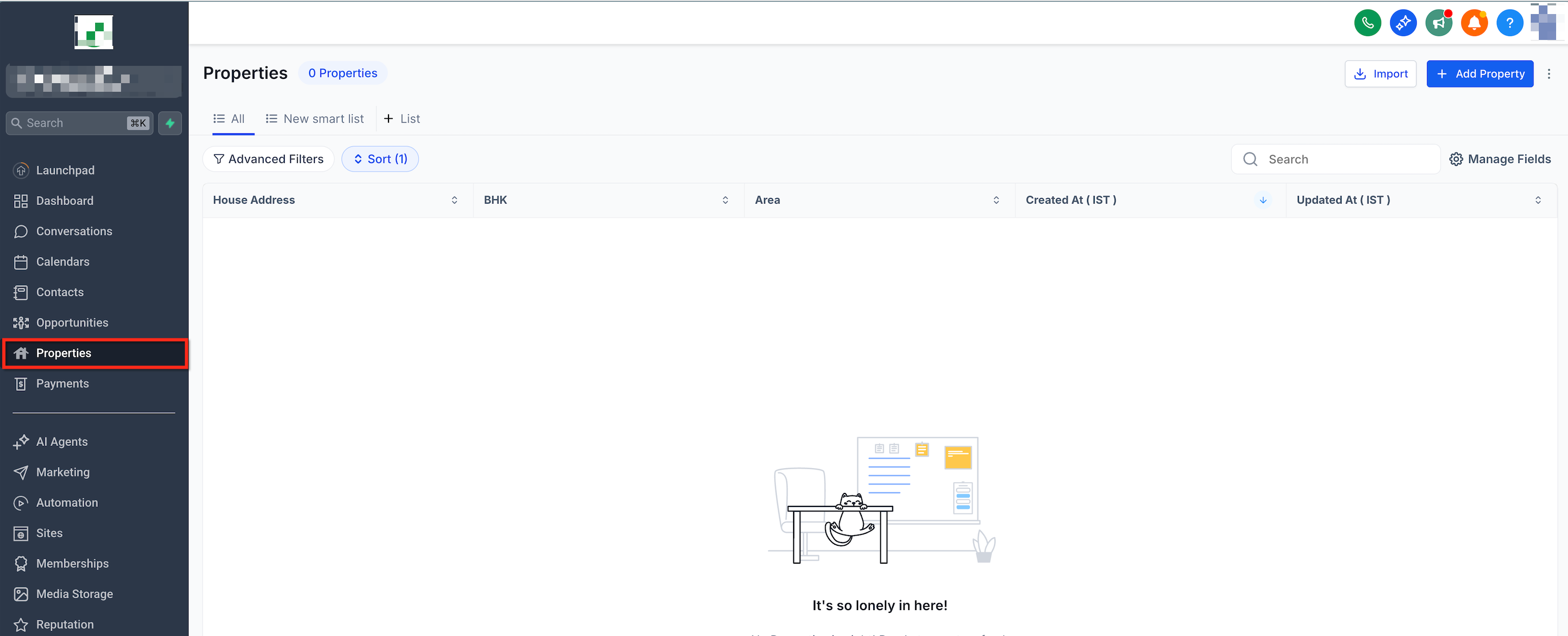 Selezione dell'oggetto personalizzato in cui importare i record.