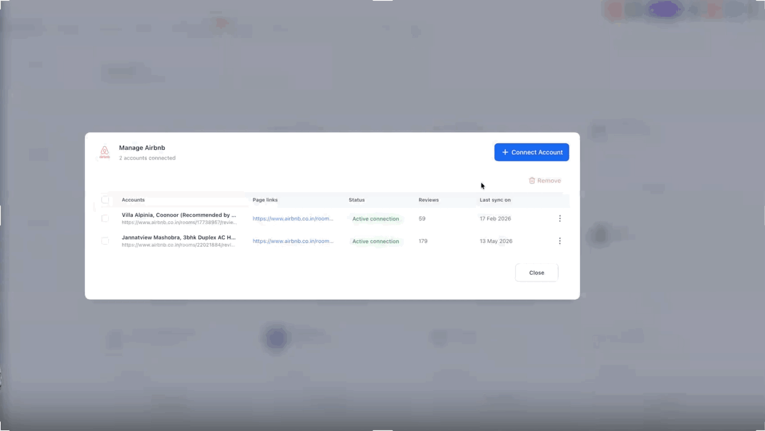 Animazione che mostra come aggiungere più pagine di recensioni per una singola piattaforma in Futuria CRM.