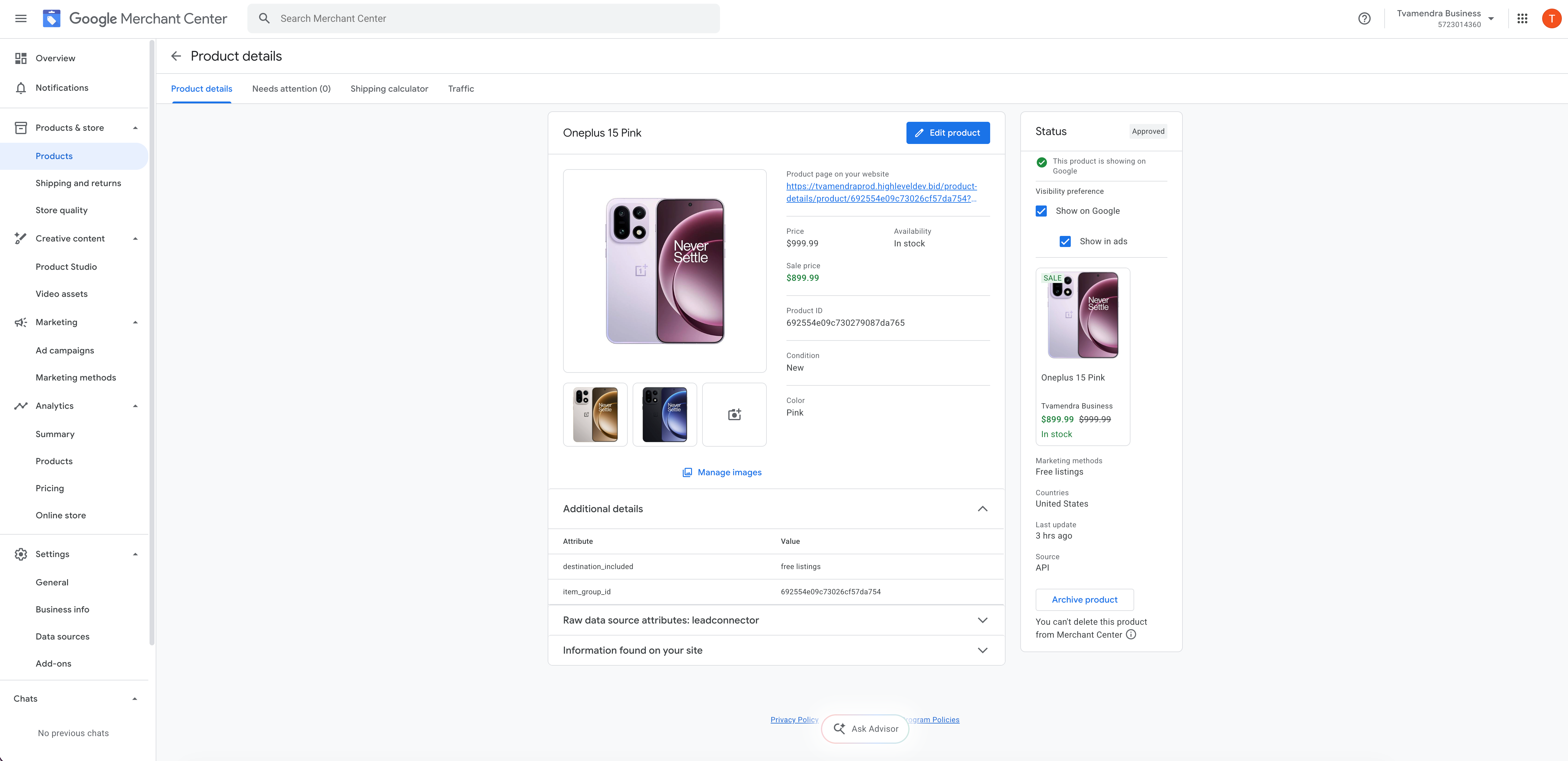 Diagnostica dei problemi relativi ai prodotti in Google Merchant Center