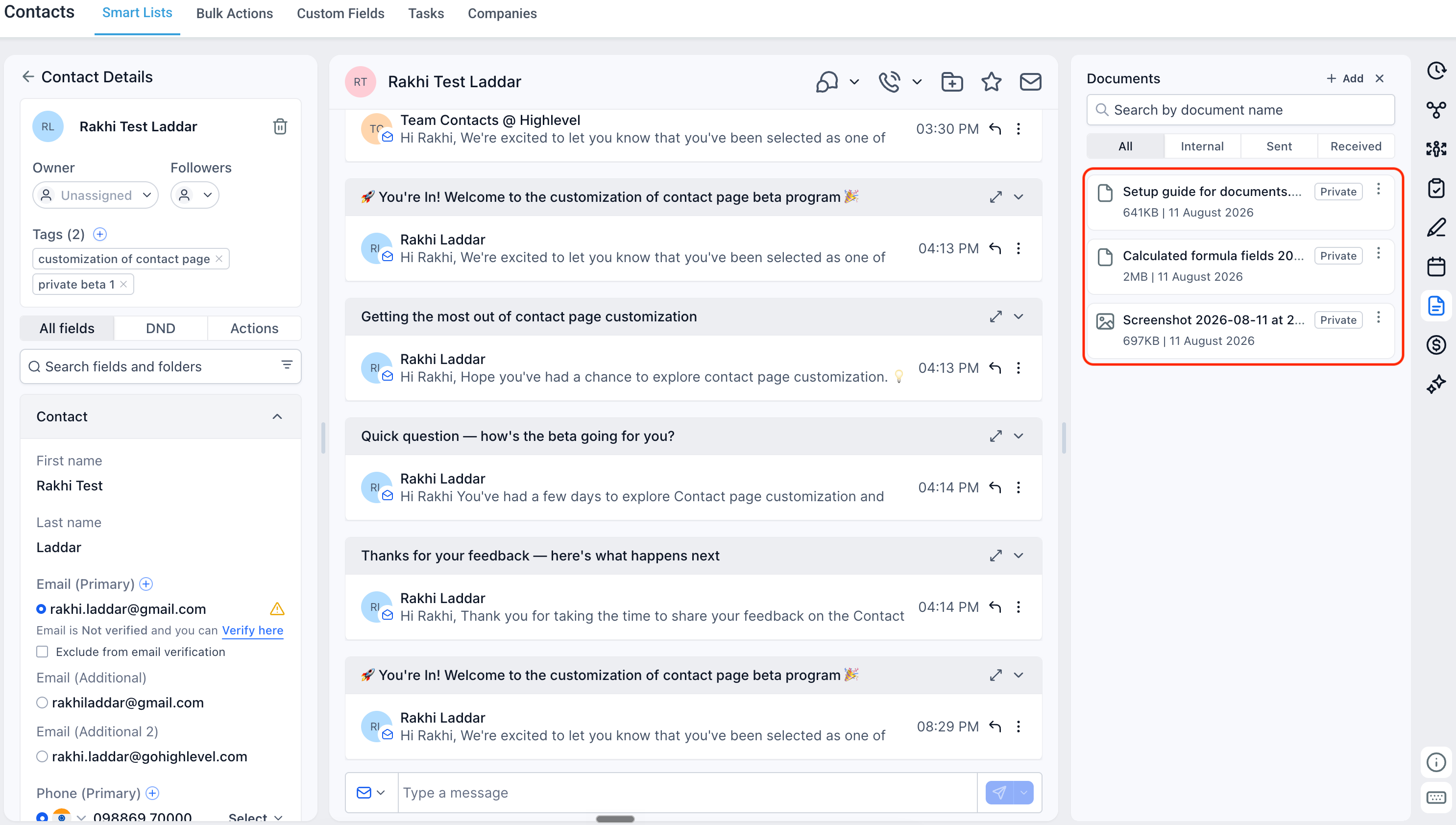 Opzioni di condivisione di un documento in Futuria CRM: link pubblico, privato, protetto da OTP o da password.