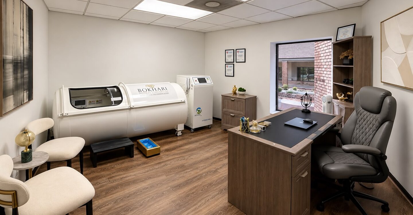 Hyperbaric oxygen therapy chamber in the NeuroLift Spring Hill clinic