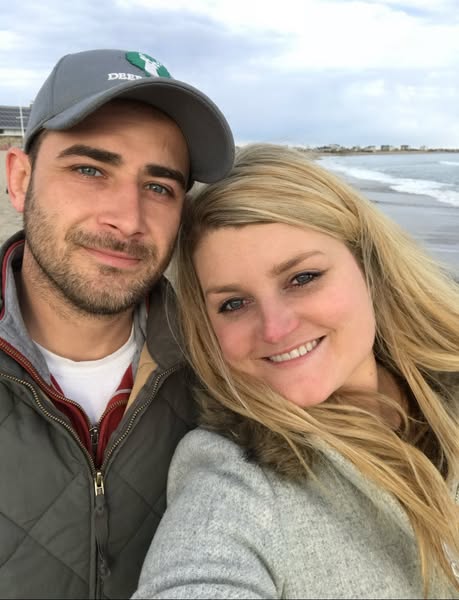 Larkin and Kayla Campbell, owners of Maine Coast Roofing in Belfast, Maine