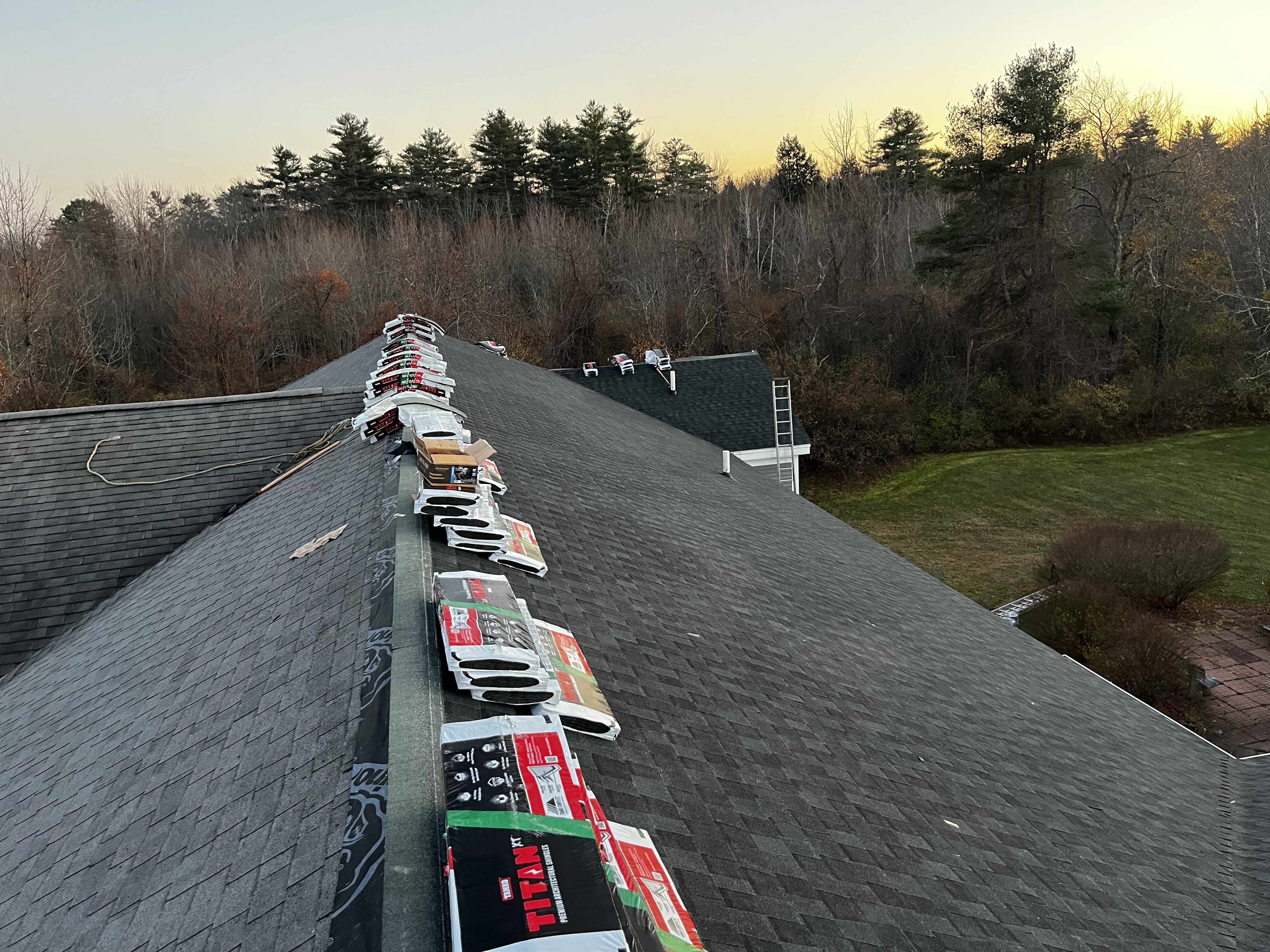 Recent roof replacement project by Maine Coast Roofing