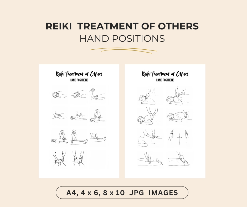 Printable Reiki hand positions for treating others