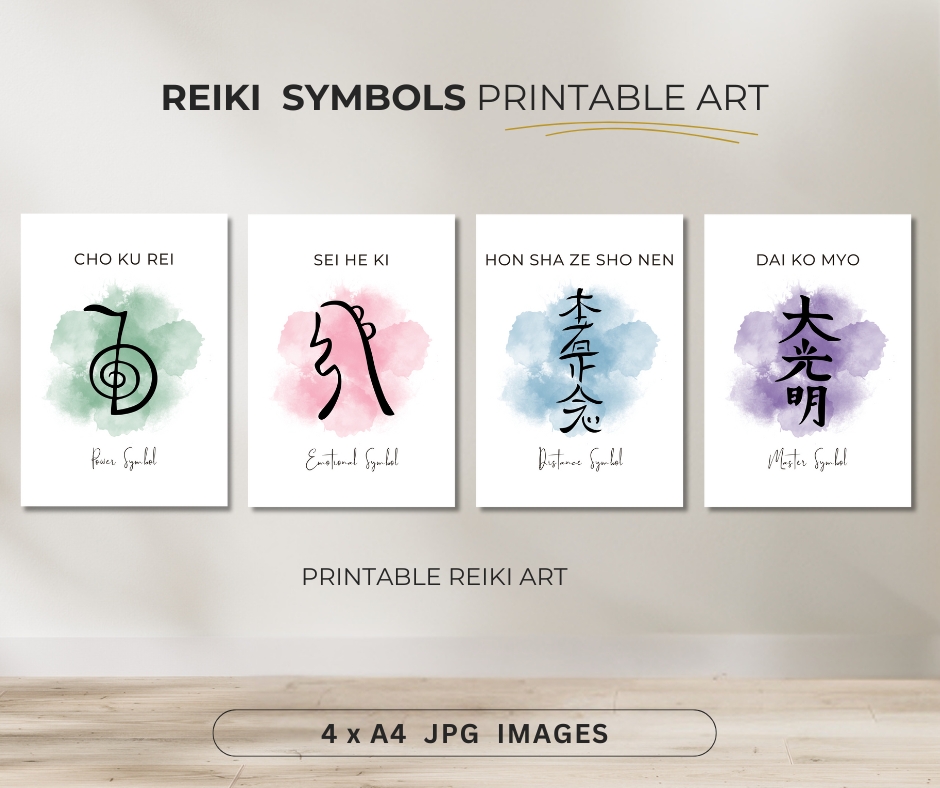 Reiki symbols printable artwork collection