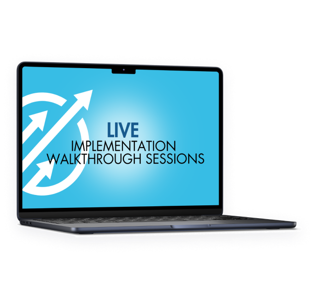 Image of Laptop with Title Card: Live Implementation Walkthrough Series