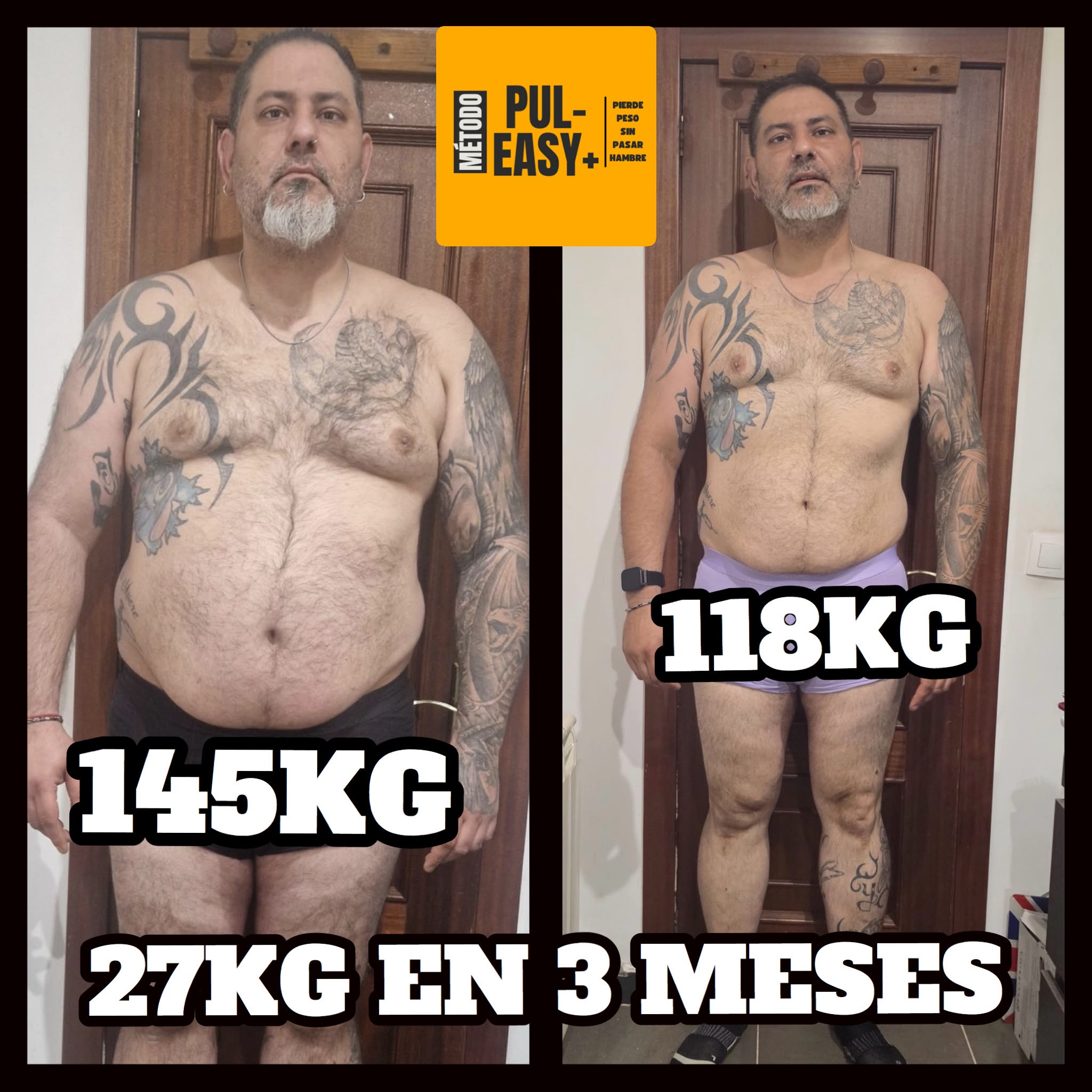 Cambio físico real de Pedro — Método PUL-EASY+