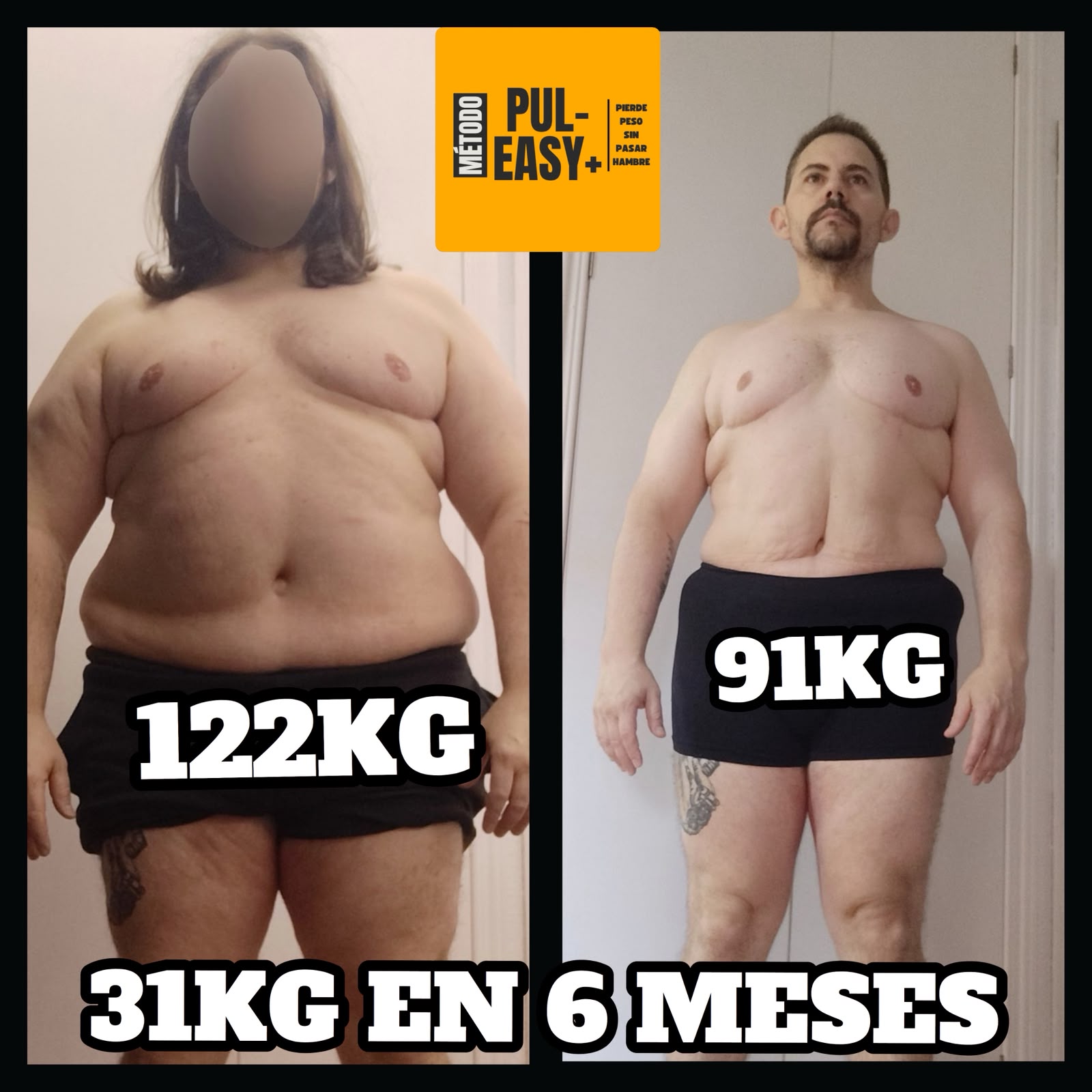 Cambio físico real de Manu — Método PUL-EASY+